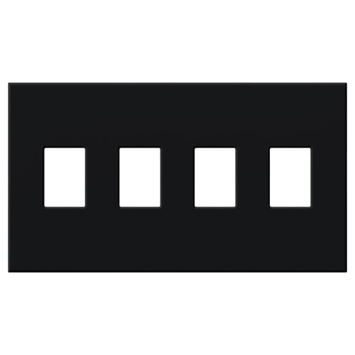 Lutron VWP-4-BL Vareo, 4-Gang Wallplate in Black, matte finish
