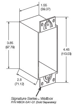 Lutron WBOX-SA1-Q1 HomeWorks QS Wired Signature Series Wallbox for Lutron HQWAS Keypad