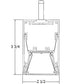 Mark Lighting S2LD 8FT MSL8 80CRI 35K 1000LMF MIN1 MVOLT WHT ZT F1/36A RDCY WHTCY WCRD 8' Slot 2 LED Direct Pendant, 8' Section, 80 CRI, 3500K, Dim to 1%, 0-10V, T-Bar Ceiling, 36" Suspension, Round White Canopy, White Cord