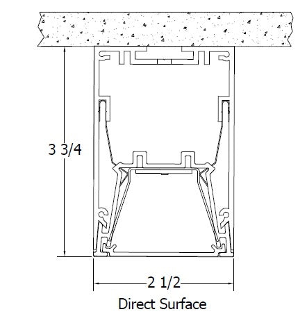 Mark Lighting S2LS 8FT MSL8 80CRI 35K 1000LMF MIN1 MVOLT WHT ZT 8' Slot 2 Surface Mount Tunable White LED Direct Pendant, 8' Section, 80 CRI, 3500K, 120-277V, White Finish
