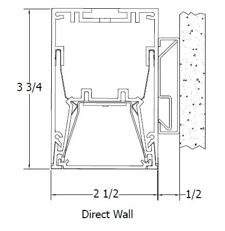 Mark Lighting S2LWD 8FT MSL8 80CRI 35K 1000LMF MIN1 MVOLT WHT ZT 8' Slot 2 Direct Wall Tunable White LED Pendant, 8' Section, 80 CRI, 3500K, 120-277V, White Finish