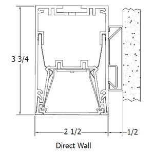 Mark Lighting S2LWD 8FT MSL8 80CRI 35K 1000LMF MIN1 MVOLT WHT ZT 8' Slot 2 Direct Wall Tunable White LED Pendant, 8' Section, 80 CRI, 3500K, 120-277V, White Finish