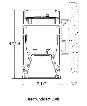 Mark Lighting S2LWID 8FT MSL8 80CRI 35K 1000LMF I80CRI I35K I1000LMF SCT MIN1 MVOLT WHT ZT 8' Slot 2 Direct/ Indirect Tunable White LED Pendant, 8' Section, 80 CRI, 3500K, Single Circuit, 120-277V, White Finish