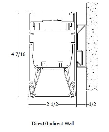 Mark Lighting S4LWID 8FT MSL8 80CRI 35K 1000LMF I80CRI I35K I1000LMF SCT MIN1 MVOLT WHT ZT 8' Slot 4 Direct/ Indirect Tunable White LED Pendant, 8' Section, 80 CRI, 3500K, Single Circuit, 120-277V, White Finish