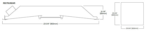 Metalux 22RLN-LD5-25-UNV-L835-A3/8-4/18GDIM-CD1-U 2'x2' LED Recessed Specification Grade Rectilinear Shielding, 2500 Lumens, 120-277V, 3500K, 3/8" Flex with 0-10V Dimming Leads, 0-10V Driver, Unit Pack