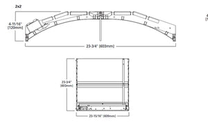 Metalux 22SRA-LD2-29-C-UNV-L835-CD1-PL-U 2'x2' Skyridge Troffer LED, Air Vented, 2900 Lumens, Curved Reflector, 120-277V, 80 CRI, 3500K, 0-10V Driver, Pearl, Unit Pack 