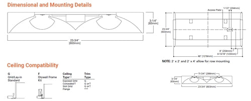 Metalux 24AC-LD5-55-UNV-L840-CD1-U 2'x4' LED Recessed Troffer, 5500 Lumen, 4000K, 0-10V Driver