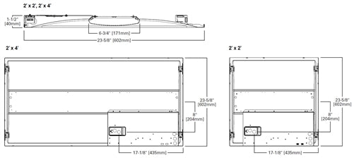 Metalux 24ARS-L3C3-UNV 2'x4' Achieva LED Troffer, Selectable Lumens, Selectable CCT 3500K, 4000K, 5000K, Single Carton, 80 CRI