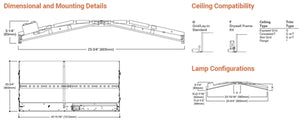 Metalux 24EN-LD2-67-UNV-L835-CD-1 2'x4' Encounter LED Troffer, 6700 Lumens, 120-277V, 3500K, 0-10V Driver, 1-100% Dim, 1 Driver