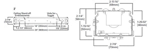 Metalux 2SNLED-LD5-18SL-LN-UNV-EL7W-L840-CD-1-U 2' Linear LED Striplight, Full Frost Wide Lens, 120-277V, 7W Emergency Batter Pack, 80 CRI, 4000K, 0-10V Dimming, 1 Driver