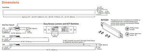 Metalux 4RBG6-SL1-L8SCT3 4 3/16" Aperture Slot, 6" Grid Spacing, 4' Length, Lumen and CCT Selectable, 10% - 100% 0-10V Dimming