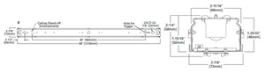 Metalux 4SNLED-LD5-32SL-UNV-L835-CD1-U 4' Linear LED Striplight, 3200 Lumens, 120-277V, 3500K, 80 CRI, 0-10V Dimming Driver to 10%
