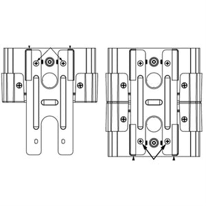 Metalux CLC-AWWS-EXT-B AWWS 10" Row Mount Bracket Kit