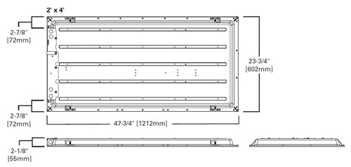 Metalux 24CGT4540C 2'x4' LED Backlit Panel, 39W, 4000K, 80 CRI, 4432 Lumens