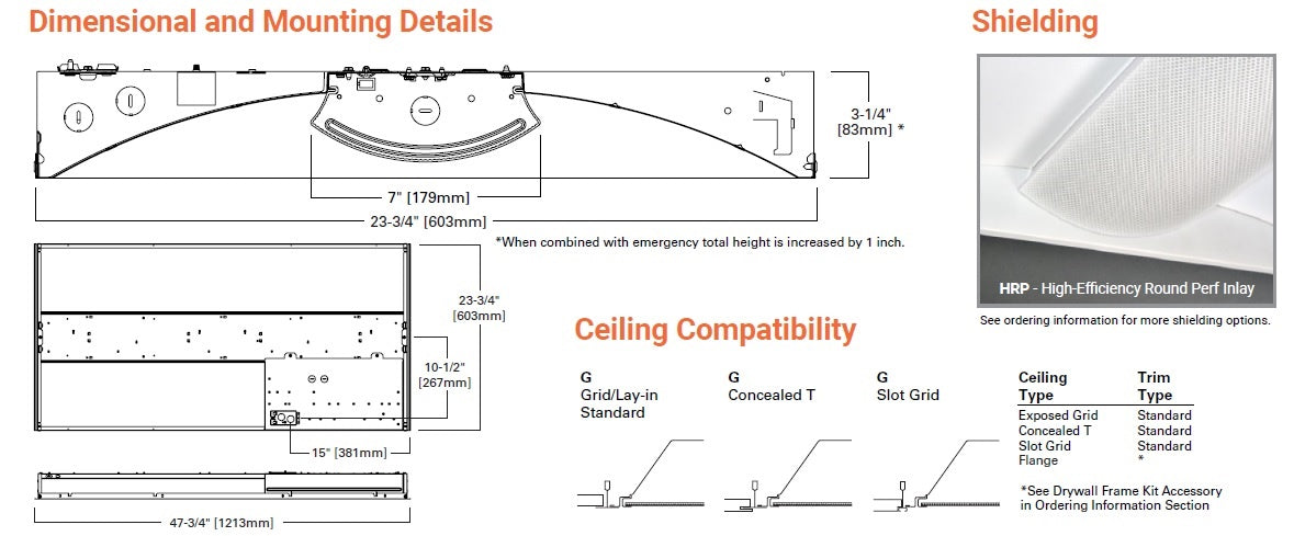 Metalux 24CZ2-40HE-UNV-L835-CD1-U 2'x4' Cruze LED, High Efficacy, 4000 Lumens, 120-277V, 3500K, 0-10V 1%-100% Dimming