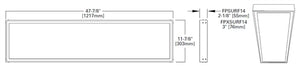 Metalux FPSURF14 Surface Mount Kit for 1' x 4' Edge Lit Panel