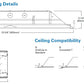 Metalux 24GR-LD5-48-F1-UNV-L840-CD1-U 2'x4' LED Recessed Troffer, 4800 Lumens, 4000K, 0-10V Driver