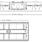 Metalux HBLED-LD5-24SE-W-UNV-L840-CD2-MS-U 20" x 48" LED High Bay Efficiency Luminaire, 24000 Lumens, Wide Distribution, 120-277V, 4000K, 0-10V Dimming, 360 or 180 Degrees Motion Sensor