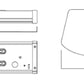 Metalux 2NWS3C3-UNV 2' LED Wraparound with Selectable CCT 3500K, 4000K, 5000K, Selectable 2,000-5,200 Lumens, 120-277V