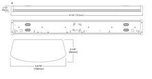 Metalux 4NWS3C3-UNV 4' LED Wraparound with Selectable CCT 3500K, 4000K, 5000K, Selectable 2,000-5,200 Lumens, 120-277V