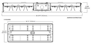 Metalux OHB-24SE-W-UNV-L850-CD-U LED LED High Bay, Lensed, Wide Distribution, 80CRI, 5000K, 0-10V Dimming Driver, 25020 Lumens