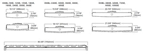 Metalux OHBL-72SE-MCL-UNV-L840-CD-U 4' LED High Bay, 72000 Lumens, Standard Efficacy, Medium Clear Distribution, 120-277V, 80 CRI, 4000K, 0-10V Dimming