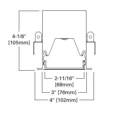 Metalux 8RCG-4-56D-L835-U 8' LED Linear Recessed, 560 Lumens per Feet, 80 CRI, 3500K, 120-277V