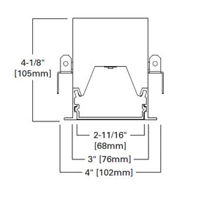 Metalux 8RCG-4-56D-L835-U 8' LED Linear Recessed, 560 Lumens per Feet, 80 CRI, 3500K, 120-277V