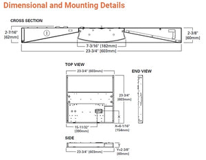 Metalux 22RTC4835 37W 2' x 2' LED Recessed Troffer, 3500K, 4780 Lumens