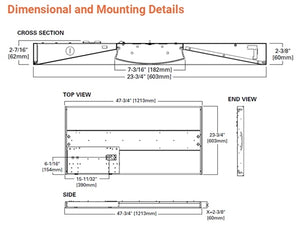 Metalux 24RTC6835 57W 2' x 4' LED Recessed Troffer, 3500K, 7220 Lumens