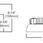 Metalux UHBS2-1218-MV-L8C5-U 80/100/120W LED Round High Bay, Selectable CCT 3000/3500/4000/5000/6500K, Selectable Lumens, 120-347V