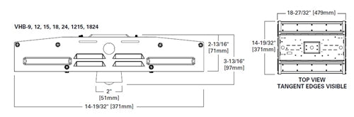 Metalux VHB-24-N-UNV-L850-CD-U 134W Value High Bay, 24000 Lumens, Narrow Distribution, 120-277V, 5000K, Dimmable