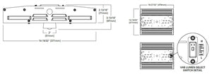 Metalux VHB-18-W-UNV-L840-CD-MS-U 160W Value High Bay, 18000 Lumens, Wide Distribution, 120-277V, 4000K, Dimmable with Motion Sensor