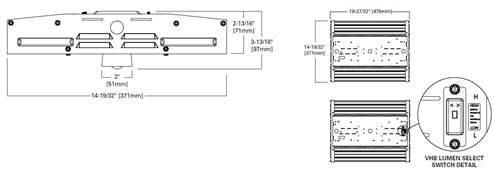 Metalux VHB-15-W-UNV-L850-CD-U 112W Value High Bay, 15000 Lumens, Wide Distribution, 120-277V, 5000K, Dimmable