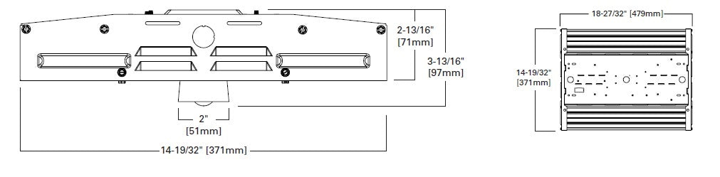 Metalux VHBLED-LD1-15-W-UNV-L835-CD1-U 124W Value High Bay, 15000 Lumens, Wide Distribution, 120-277V, 3500K, Dimmable