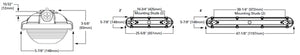 Metalux 4VT3-LD5-4-G-UNV-L850-CD1-WLS2-U 4' Vaportite LED, 4000 Lumens, General Distribution, 120-277V, 5000K, 1 Dimming Driver, WaveLinx Lite, Integrated Sensor, Bluetooth Programmable, 7'-15' Mounting
