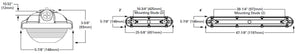 Metalux 2VT3-LD5-4-W-UNV-L850-CD1-U 34W 2' Vaportite, 4K Lumen, Wide Dist, 120-277V, 5000K, 4000 Lumens, Dimmable