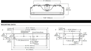 Metalux 4WNLED-LD4-32SL-F-UNV-L850-CD1-U 28.8W 4' Utility LED Wraparound, 3200 Lumens, 120-277V, 0-10 Dimming Driver, 5000K