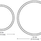 Neo Ray DFN2DP-RG3F0060DS940-FLL-1DUDD-SC04T1B 2" Define Geo Ring, Direct Susp, 3' Ring Pattern, 6000 Lumens, 4000K, 90 CRI, Frosted Lens, Single Circuit, 120-277V, 0-10V, Silver Body, 4' Air Craft Cable Collector, 15/16in T-Grid, Black