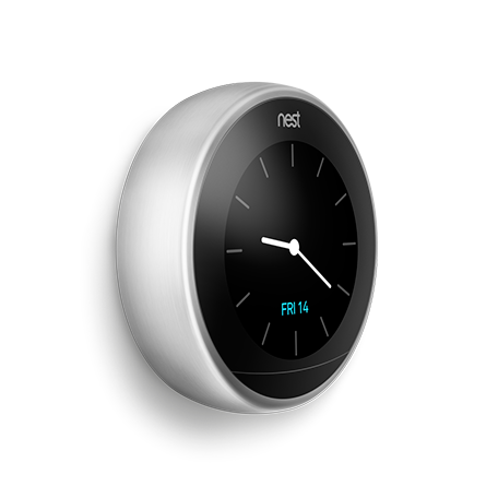Nest T3008US Learning Thermostat 3rd Generation, Stainless Steel