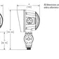 Lithonia OLB ALO SWW2 UVOLT PE DDB Outdoor LED Bullet, Adjustable light output, Switchable CCT 3000K/4000K/5000K, 120-347V, Photocell, Dark Bronze