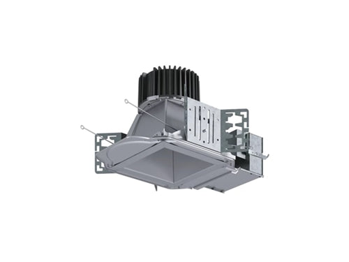 Portfolio LDSQ4D10X9030D010SQW1H 4"  LED Precision High Center Beam Square Downlight, 1000 Lumens, No Optic, 90 CRI, 3000K, 120-277V, 0-10V Dim to 1%, 45 Degrees Cutoff, Self-Flanged Trim, Semi-Specular Finish