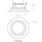Prescolite LBRA-4RD-T-07L-CS9-BL 4" LED Round Downlight Module, Trim Module, 700 Lumens, 120-277V, Switchable CCT (2700K/3000K/3500K/4000K/5000K), White Color
