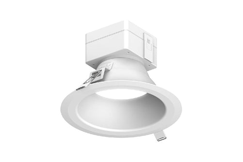 Prescolite LBRST-6RD-M-LSML-CS9-WH-EMR 6" Round LED Downlight, 120-277V, Tri-Dim 0-10V to 1% and ELV/Triac Phase to 5%, Switchable 1100/1500/2500 Lumens, White, Emergency Battery Backup Ready, Switchable 2700/3000/3500/4000/5000K, 90CRI