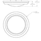 Prescolite LBSD-4RD-CS9-WH 4" Disk Surface Mount Round LED Downlight, J-Box Mount, 1000 Lumens, 90 CRI, Switchable CCT 2700K/3000K/3500K/4000K, 120-277V with Phase Dimming, White