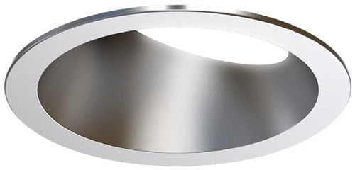 Prescolite LFR-6RW-T-LWW-SS 6" Round Lensed Wall Wash Trim, Semi-Specular Reflector Finish
