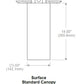 Prescolite LTC-4RD-S-06L35K8MD-DM1-SS-BA 4" Round Cylinder LED Downlight, Surface Mounting, Standard Canopy, 600 Luemsn, 3500K, 80 CRI, Medium Distribution, 0-10V Dimming to 1%, 120-277V, Semi-Specular Reflector, Brushed Aluminum