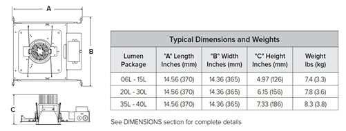 Prescolite LTR-4RD-H-SL-15L-DM1 4" Round Downlight New Construction, Standard Lumen, 1500 Lumens, 0-10V Dimming to 1%, 120-277V