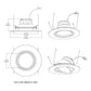RAB Lighting RA6R119FA120WS 11W 6" LED Round Retrofit Downlight, Adjustable Head, 2700K, 3000K, 3500K, 4000K & 5000K Color Temperature