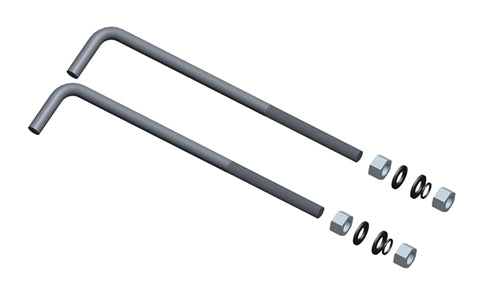 RAB ABK4-07 Anchor Bolt Kit for 4" Square, 7 Gauge Steel Poles, Not DLC Listed, Bronze Finish